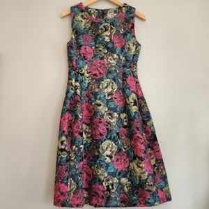 SUMMER SALE Anthropologie floral textured cocktail dress